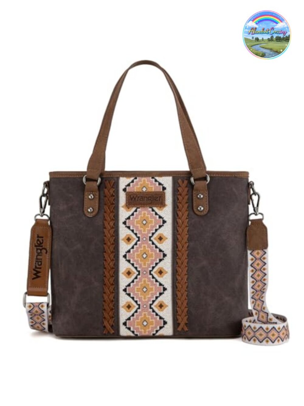 Aztec Tote Bag Satchel Crossbody Detachable Strap Medium